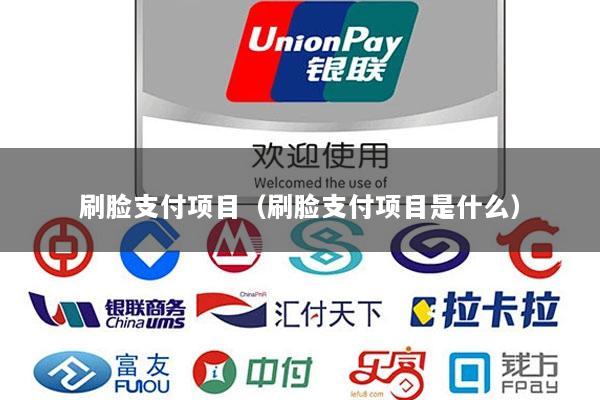 刷脸支付项目(刷脸支付项目是什么)