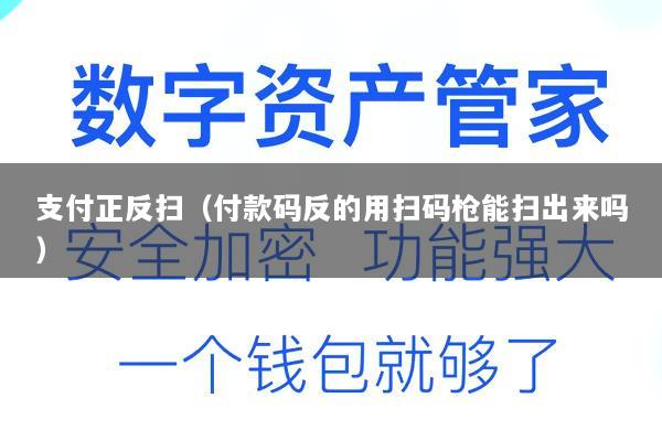 支付正反扫(付款码反的用扫码枪能扫出来吗)