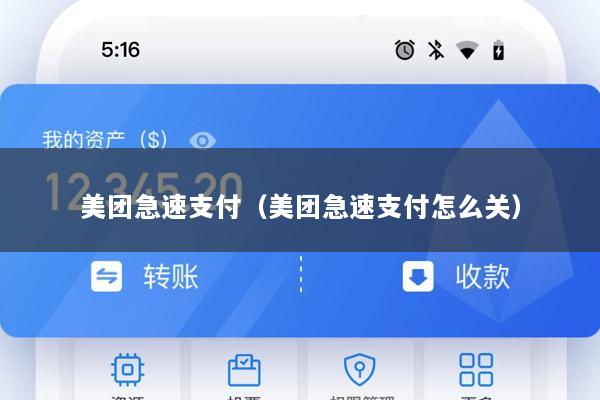 美团急速支付(美团急速支付怎么关)