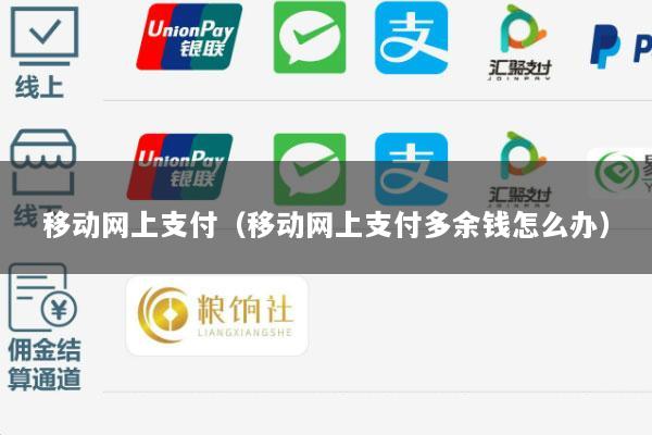 移动网上支付(移动网上支付多余钱怎么办)