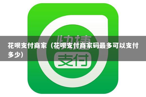 花呗支付商家(花呗支付商家码最多可以支付多少)
