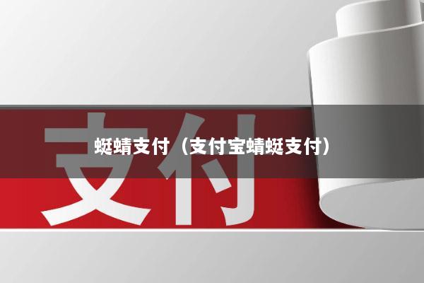 蜓蜻支付(支付宝蜻蜓支付)