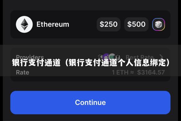 银行支付通道(银行支付通道个人信息绑定)