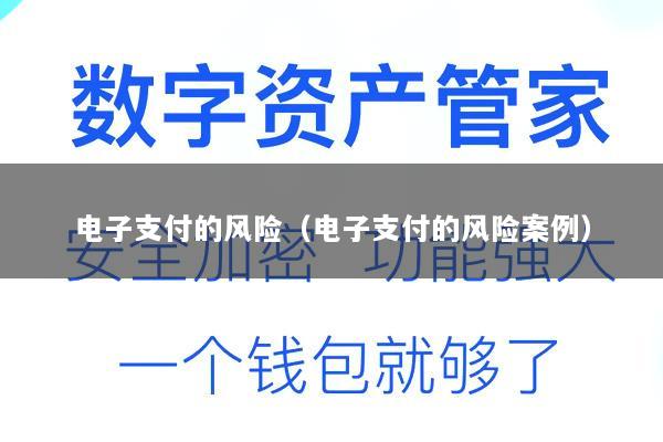 电子支付的风险(电子支付的风险案例)