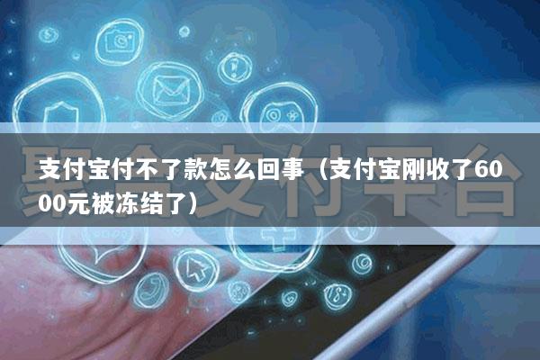 支付宝付不了款怎么回事(支付宝刚收了6000元被冻结了)