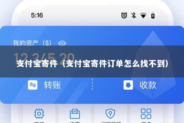 支付宝寄件(支付宝寄件订单怎么找不到)