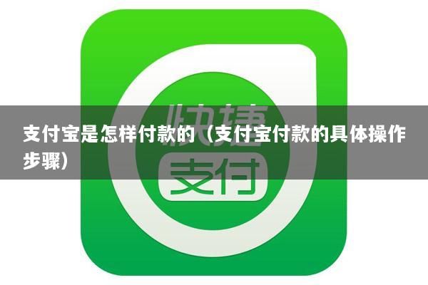 支付宝是怎样付款的(支付宝付款的具体操作步骤)