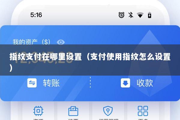 指纹支付在哪里设置(支付使用指纹怎么设置)