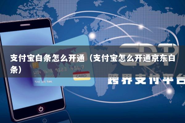 支付宝白条怎么开通(支付宝怎么开通京东白条)