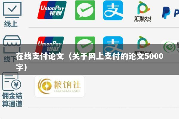 在线支付论文(关于网上支付的论文5000字)