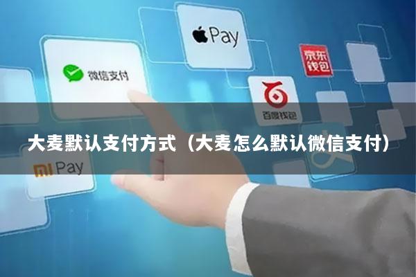 大麦默认支付方式(大麦怎么默认微信支付)