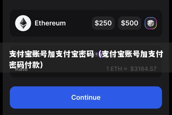 支付宝账号加支付宝密码(支付宝账号加支付密码付款)