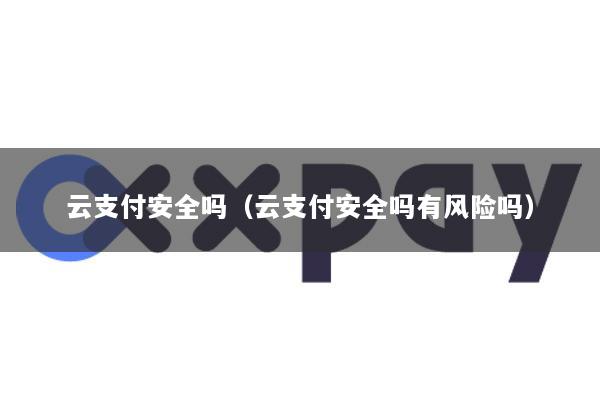云支付安全吗(云支付安全吗有风险吗)